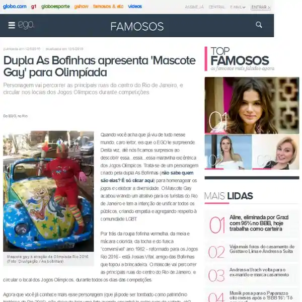 As Bofinhas – Portal Ego da Globo